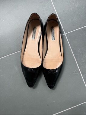 Prada Black Pointed Toe Bow Ballerina Flats 39.5 / 9.5